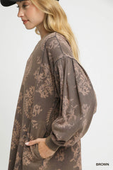 Paisley Sweatshirt Dress