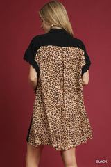 Leopard Sweetheart Button-Down Dress