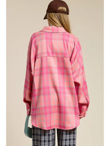 Plaid & Pink Button Down