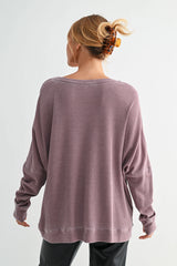 Cozy Waffle Ribbed Pullover