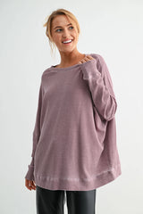 Cozy Waffle Ribbed Pullover