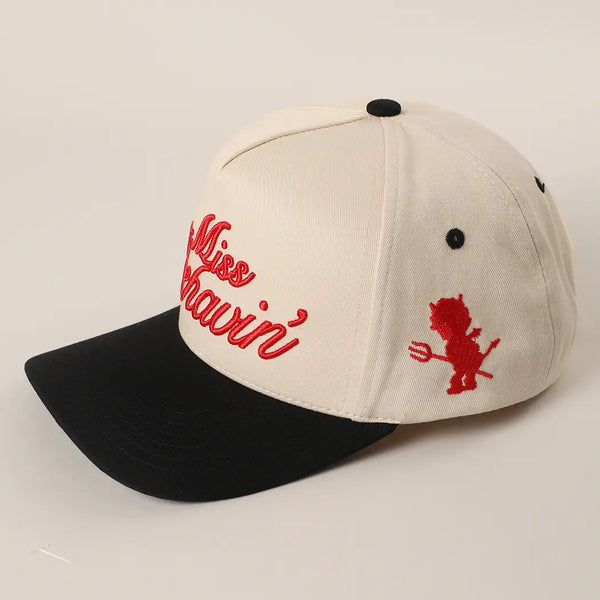 Miss Behavin' Embroidered Hat