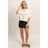 Sienna Button Down Top - BarBelles Boutique