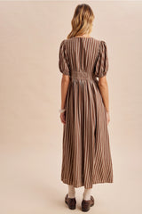 Darling days Striped Button Down Maxi Dress - BarBelles Boutique