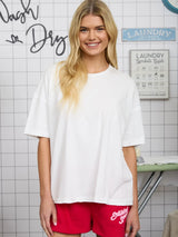 Karla Washed Relaxed Knit Tee - BarBelles Boutique