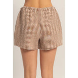 Gingham Relaxed Fit Shorts - BarBelles Boutique