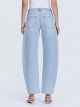 Kate Light Wash High Rise Barrel Jeans - BarBelles Boutique