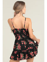Rose Ruffle Hem Romper - BarBelles Boutique