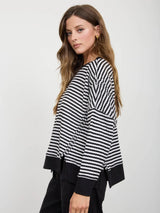 Penny Split Hem Long Sleeve Knit Top - BarBelles Boutique