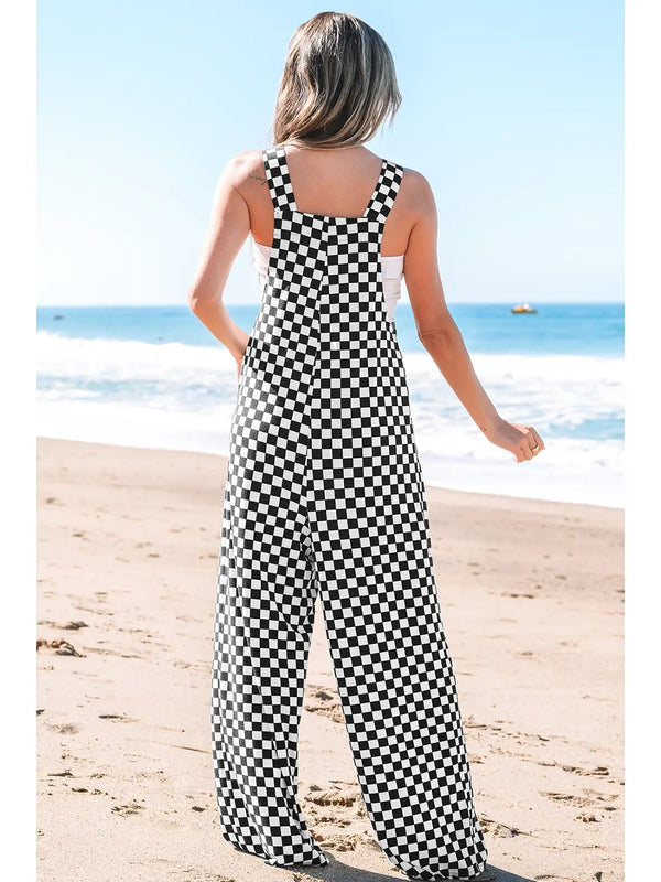 Checkered Me Out Wide Leg Jumpsuit
