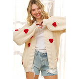 All Love 3D Heart Sweater Cardigan