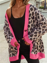 Diva Leopard Pink Trim Cardigan - BarBelles Boutique