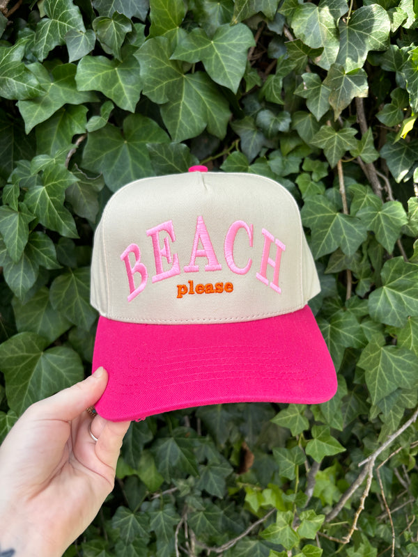 (Gruene Trucker) Beach Please Embroidered Hat