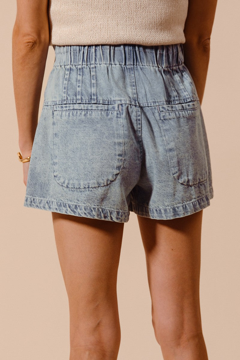 Out & About Flare Denim Shorts