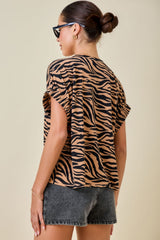 She's A Babe Tiger Print Top