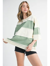 Polly Color Block Top - BarBelles Boutique