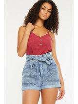 Daisy Ultra High Rise Denim Shorts - BarBelles Boutique