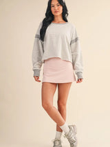 Shelby Open Back Sweatshirt - BarBelles Boutique