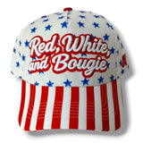 Red White & Boujee Embroidered Hat - BarBelles Boutique