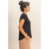 Calm Energy Side Slit  Top - BarBelles Boutique