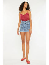 Daisy Ultra High Rise Denim Shorts - BarBelles Boutique