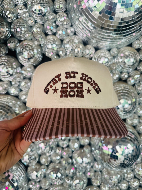 Stay At Home Dog Mom Embroidered Hat