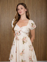 Emery Floral Stripe Minin Dress