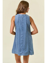 She's Lovely Mini Denim Dress - BarBelles Boutique
