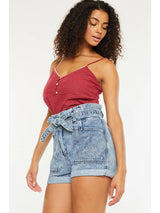 Daisy Ultra High Rise Denim Shorts - BarBelles Boutique