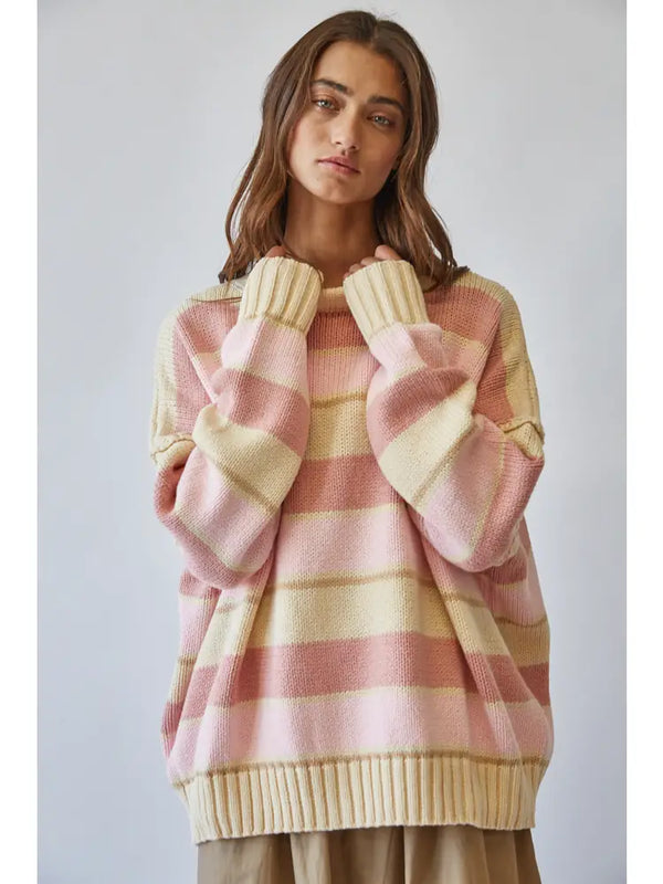 She's The One Stripe Oversized Sweater