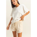 She's Cute Ruffle Hem Shorts