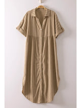 Safe Haven Button Down Shirt Dress - BarBelles Boutique