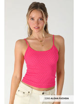 Trendy Honey Polka Dot Cami - BarBelles Boutique