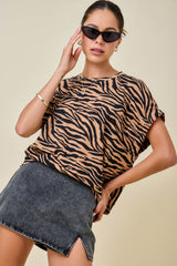 She's A Babe Tiger Print Top