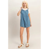 Effortless Denim Romper - BarBelles Boutique