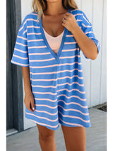 Catch Me In Stripes Romper - BarBelles Boutique