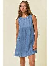 She's Lovely Mini Denim Dress - BarBelles Boutique