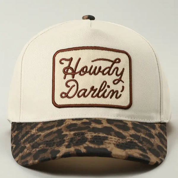 Leopard Howdy Darlin' Embroidered Hat