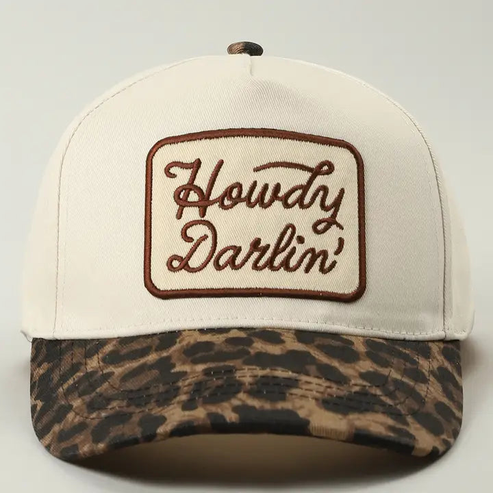 Leopard Howdy Darlin' Embroidered Hat