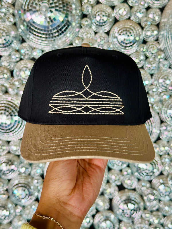 Boot Stitch Embroidered Hat