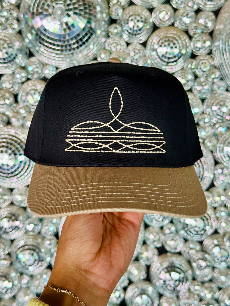 Boot Stitch Embroidered Hat
