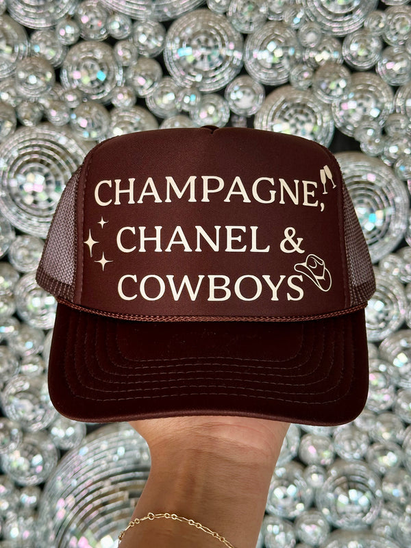 Champagne, Chanel & Cowboys Trucker Hat