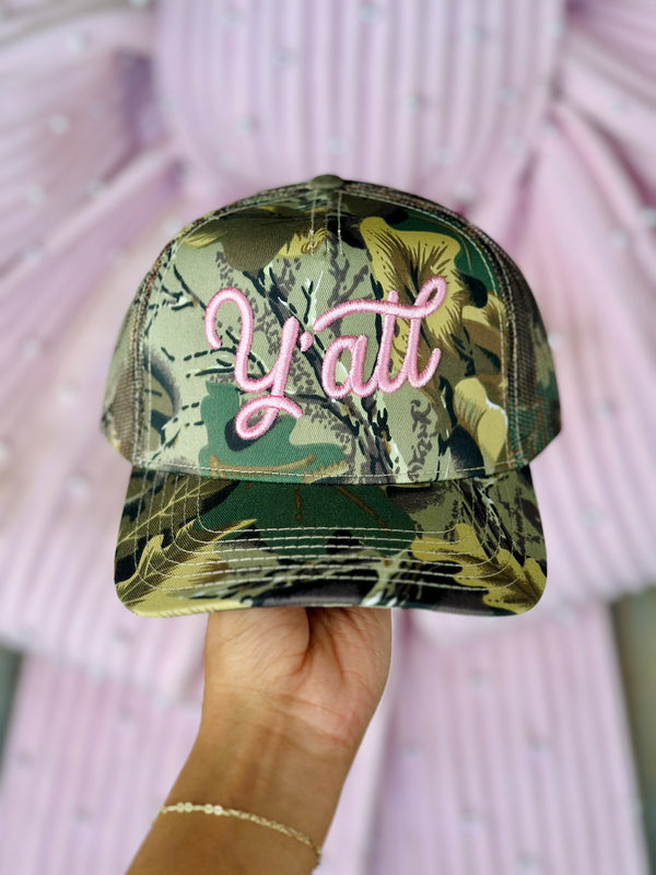 Camo Y’all Embroidered Hat