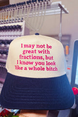 Fractions Trucker Hat - BarBelles Boutique
