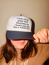 Fractions Trucker Hat - BarBelles Boutique