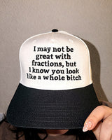 Fractions Trucker Hat - BarBelles Boutique