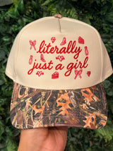 Literally Just A Girl Embroidered Hat - BarBelles Boutique
