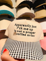 Apparently Just F Me Up... Trucker Hat - BarBelles Boutique