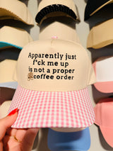 Apparently Just F Me Up... Trucker Hat - BarBelles Boutique
