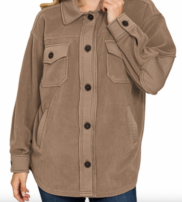 Soft Launch Oversized Fleece Jacket - BarBelles Boutique